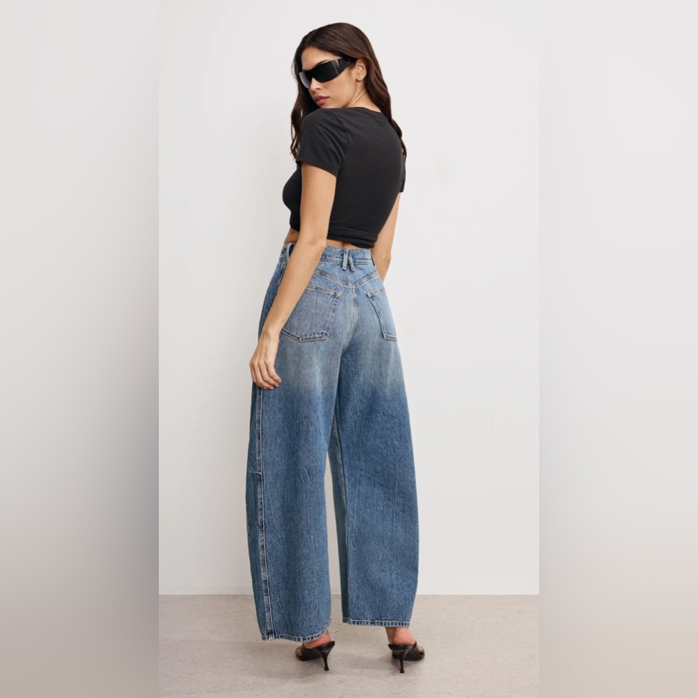 New Good American GOOD EXTREME BARREL JEANS | High-Rise | Wide Leg - Picture 3 of 7